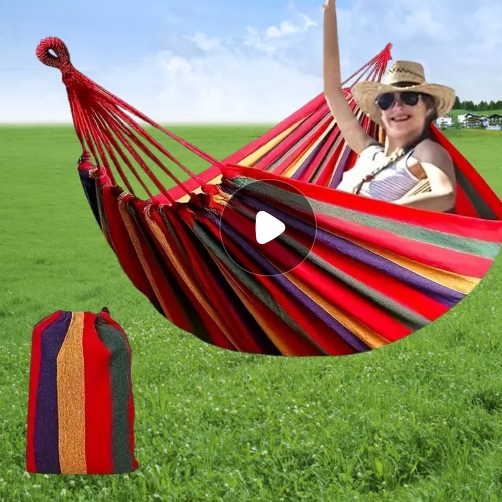 New Chinese hammock with travel bag.  Good for home beach etc